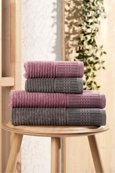 Eponj Home 4-Piece Towel Set Karaca Premium 50X85Cm+90X160Cm