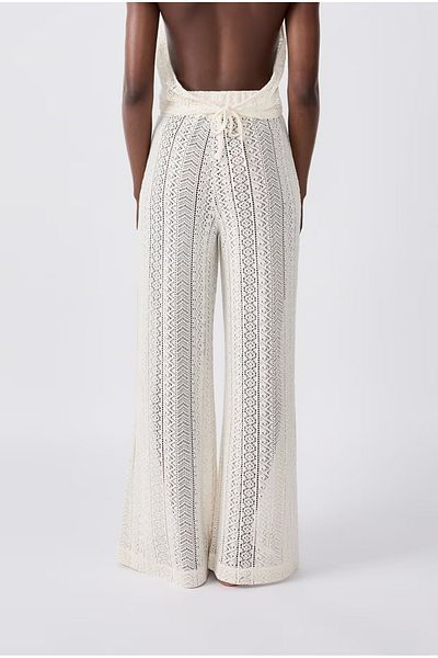 Loomi Ecru Lace Bikini Top Pantalon