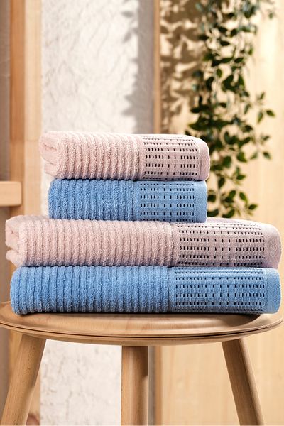 Eponj Home Σετ πετσετών 4 τεμαχίων Karaca Premium 50x85cm+90x160cm