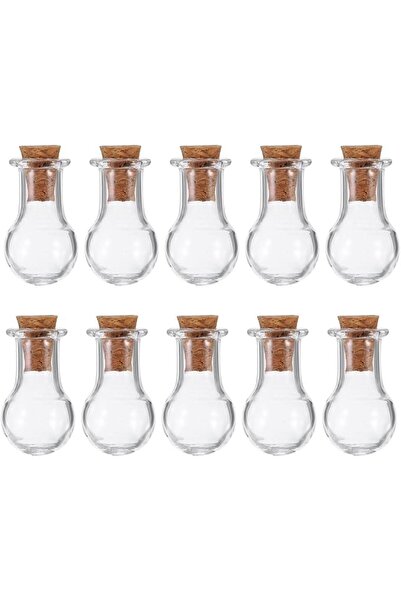 Generic 10 Pcs Name on Rice Glass Vial Pendant 14mm Width Mini Glass Bottles, for Necklace Wish Bottle DIY P