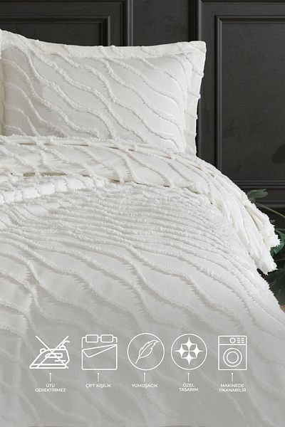 Elart Verona Bedspread Double (240X250 cm) Cream