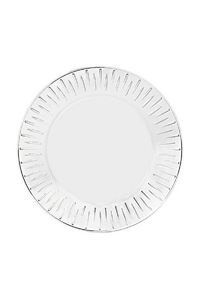 Vidivi 2-Piece Murano Lance High Definition Glass Charger Plate Set Crystal Clear 32cm