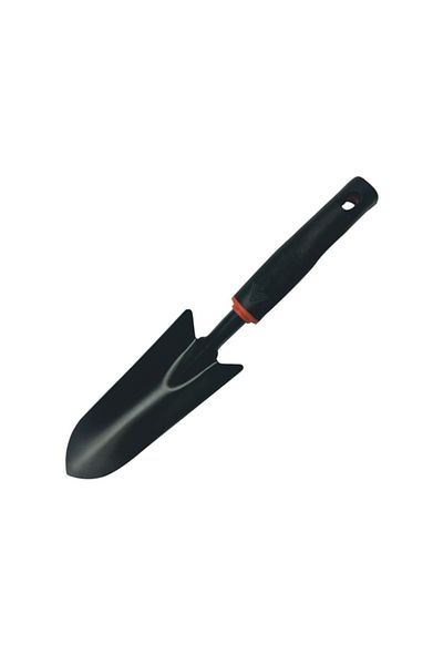 flores Mini garden shovel, narrow, with rubber handle, black, 300 mm