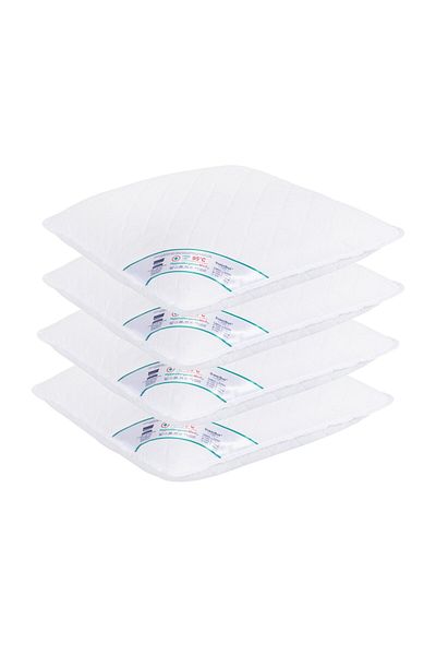 Somnart Set of 4 hypoallergenicMed Somnart microfiber quilted pillows, washable at 95°C, 70 X 70