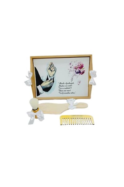 OEM Set tava pentru gatitul mirelui, personalizat, format din 4 piese