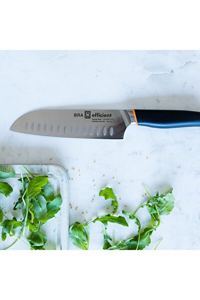 Bra Účinný nôž Santoku, nemecká oceľ, HRC 55, čepeľ 18 cm