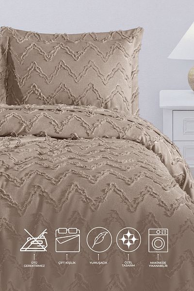 Elart Maribel Bedspread Double (240X250 cm) Beige