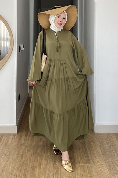 SaklıButik Buttoned Basic Dress
