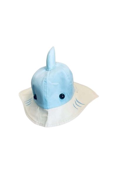 colen Baby Shark Children's Hat, Cotton, Blue, 2-5 Years