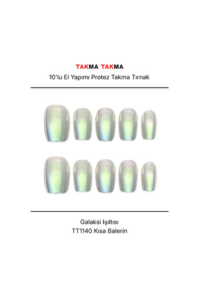 Takma Takma XS Beden 10'lu Yeşil Kısa Balerin TT1140 Tekrar Kullanılabilir Pr...