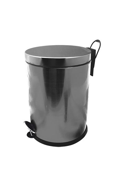flores Stainless steel basket with lid and flap, 12 liters