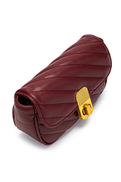 minebag Замкова детальна штучна шкіра жіноча сумка через плече Sheldon бордо