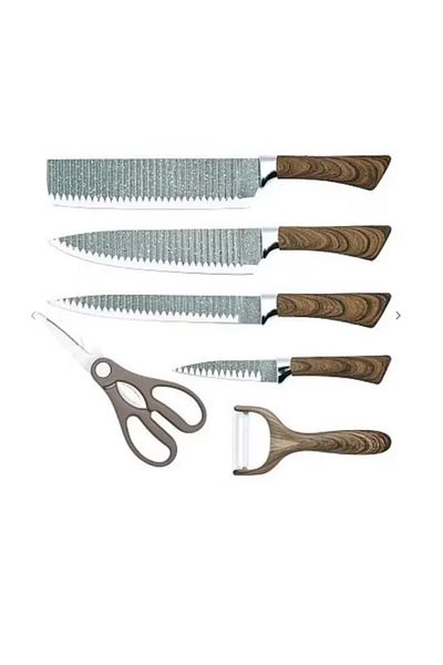 Everrich Mastercook 6 Piece Kitchen Set - 4 Premium Knives, Peeler & Multifunctional Scissors