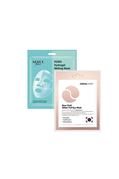 Dermal Pdrn Melting Mask Moisturizing Skin Repair Transparent Gel Mask 34 Gr and Eye Mask Rose 4 Gr.