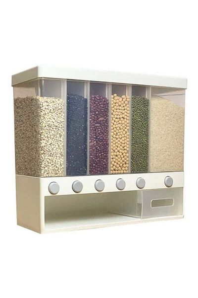 Generic Wall-mounted Grains Food Dispenser White 40x17x24.5cm