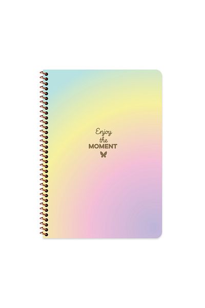 Keskin Colors Sharp Color A4 Lined Spiral Fairy Powder Notebook |   80 Sheets