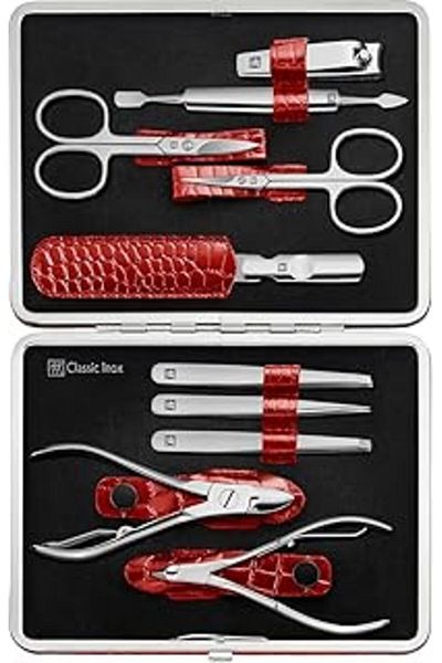 AMAZON TOHUM Zwillig Twin Classic Iox Case Croc Frame Maikure Set (10 Pieces), Red,