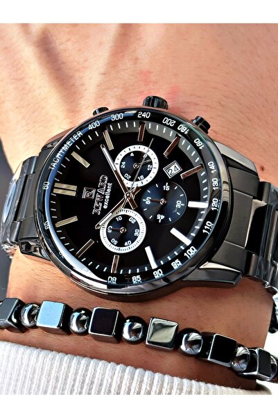 Reward Siyah Renk Fonksiyonlar Aktif Aynalı Cam Erkek Kol Saati + BİLEKLİK HE...