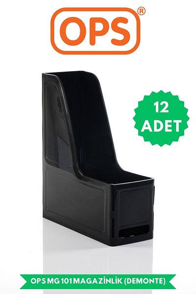 Ops Mg 101 A4 Disassembled 12-Piece Plastic Vertical Magazine Folder Archive Box Organizer Storage Storage