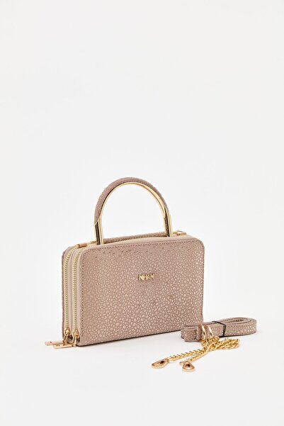 Nihan Çapraz Askılı Abiye Çanta Bakır