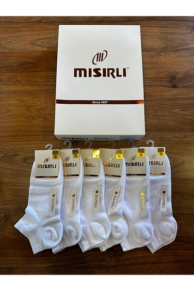 Mısırlı Дамски дишащи, безшевни, комфортни бамбукови чорапи до глезена, чифт от 6 броя