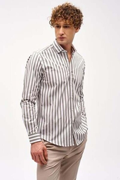 İgs Erkek Haki Dynamic Hakim Yaka Gömlek