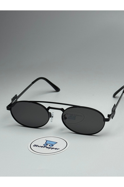 BluePepper Miux V6 Black Sunglasses Oval Black Frame 50-16-142 Ekartman