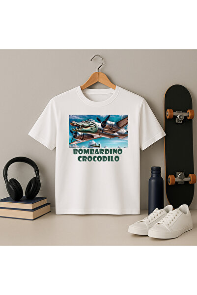 BLITZ ISTANBUL Tricou pentru copii cu imprimeu BLITZ bombardino crocodilo italian brainrot design