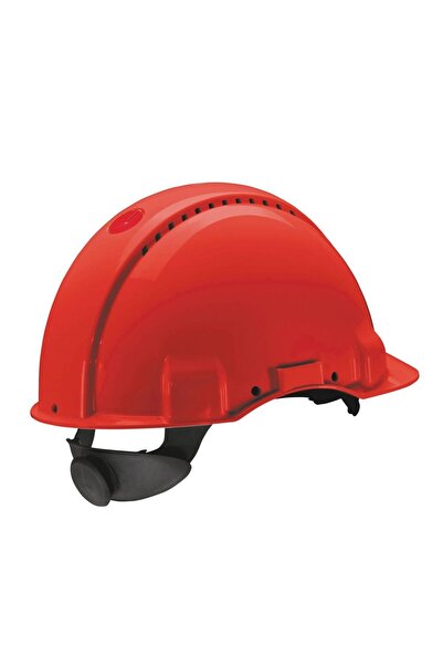 3M ™ G3000 nvı Kırmızı Baret Uvicator Mandallı Havalandırmalı Plastik Ter Bantlı