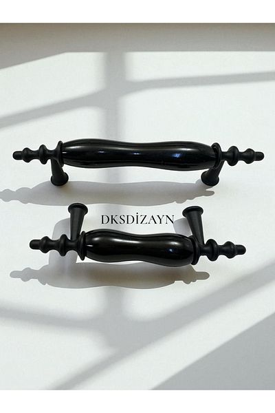 DKSDİZAYN Black Ottoman 96 mm 1St Grade Metal Modern Polymer Kitchen Cabinet Drawer Pull Handle Handles