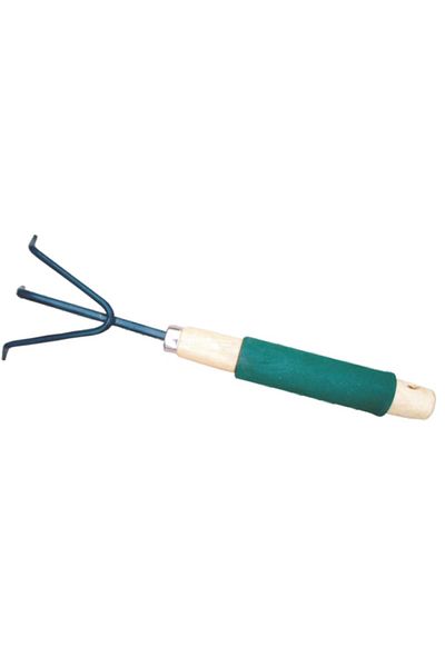 flores Mini rake, 3 tines, green, 310 mm