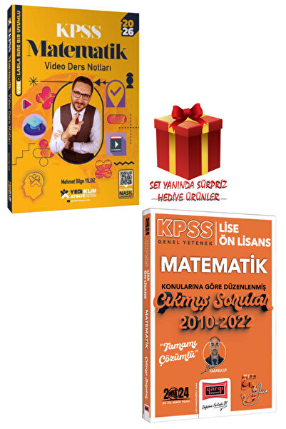 Yediiklim Yayınları Mehmet Bilge Yıldız|2026 KPSS Matematik Video Ders Notlar...