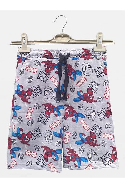 Your Fashion Style Children's Gray Shorts with Elastic Waist Marvel Printed