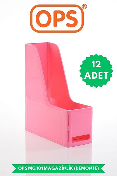 Ops Mg 101 A4 Disassembled 12-Piece Plastic Vertical Magazine Folder Archive Box Organizer Storage Storage