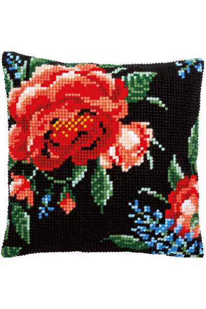 Vervaco Kit de flori Etamin pentru tapiserie de pernă de procesat Pn-0183605