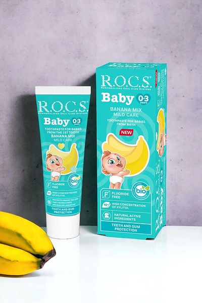 MBB ETİCARET Baby Toothpaste with Banana Puree Taste 0-3 Years 45 Gr