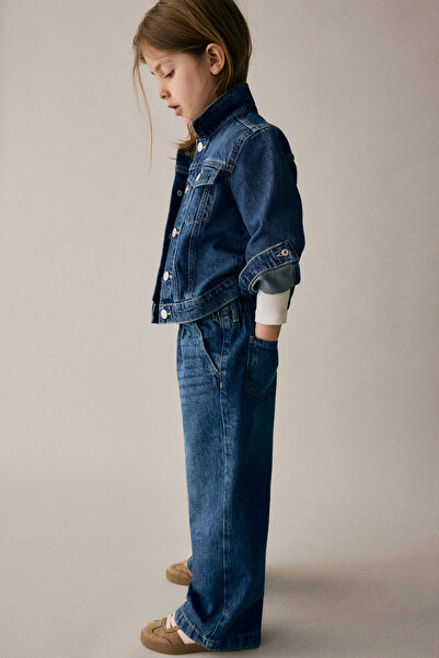 H&M Wide Leg Kese Kağıdı Belli Kot Pantolon