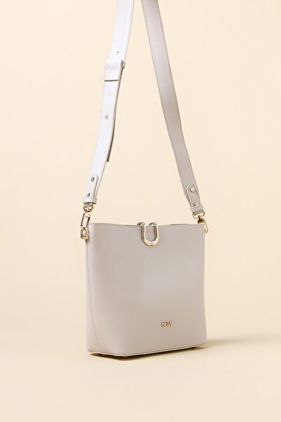 Nihan Metal Detaylı Shopper Çanta Bej