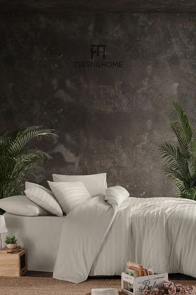 TeksNil Home 100% Cotton Double Oslo Duvet Cover Set