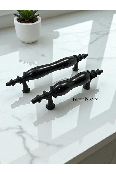 DKSDİZAYN Black Ottoman 96 mm 1St Grade Metal Modern Polymer Kitchen Cabinet Drawer Pull Handle Handles