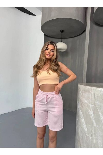 Oasis pantaloni scurți pentru femei cu dungi Waterway cu talie elastică