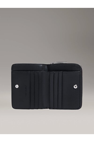 Calvin Klein Ck Must Md Zip Around W/ Flap Women Black Wallet Lv04F1029G-Ub1