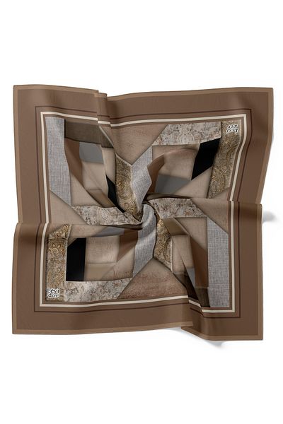 Levidor Geometric Pattern Sparkling Crystal Scarf