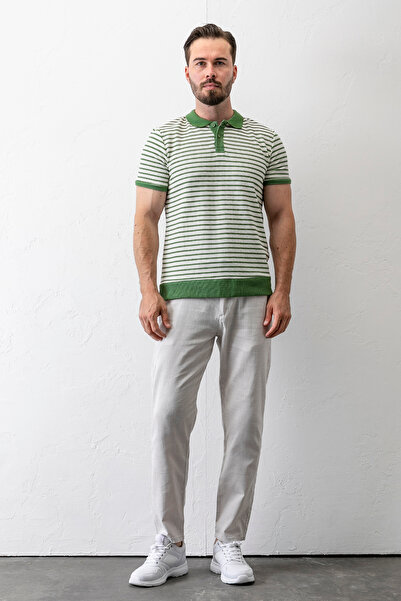 JB John Borners Men's Adjustable Waist Pocket Jogger Trousers Stone - 5060