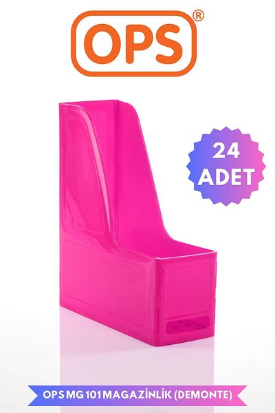 Ops Mg 101 A4 Disassembled 24-Piece Plastic Vertical Magazine Folder Archive Box Organizer Storage Storage