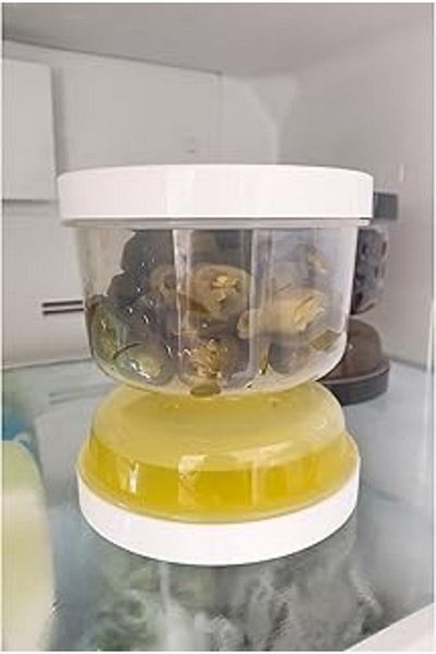 NETWORK ART Digithome 1 Piece Hourglass Strainer, Pickle Jar and Olive Storage Container – 02 1391