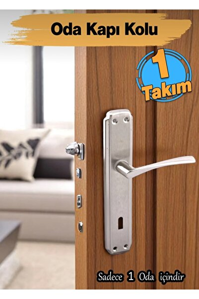 Doğan Oda Kapı Kolu İnox Aynalı Sağa Sola Uygun İç Dış Ahşap Oda Kolu 1 Takım