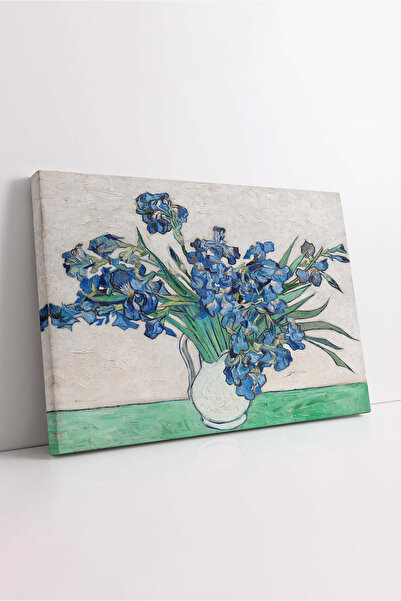 KOSS Dijital Pictură pe pânză cu flori albastre de Vincent Van Gogh, pictură de Van Gogh, pânză cu flori albastre, pânză de lux