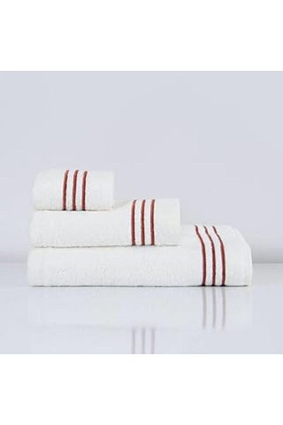 NETWORK ART Nazik Home Zen Line Embroidered Hand Towel (30 X 50 cm) Tile