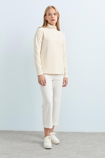 Nihan Boru Paça Pantolon Ekru